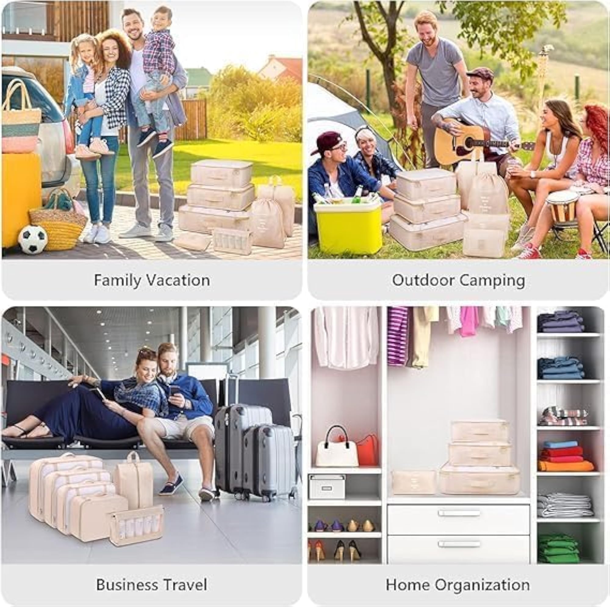 7 in 1 Travel Organizer Set with Packing Cubes